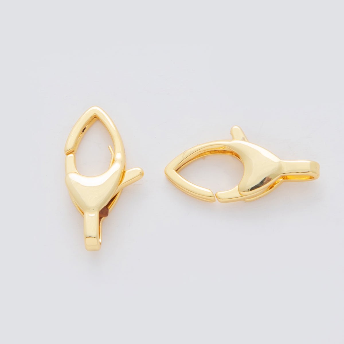 18K Gold Filled Teardrop Edged Lobster Claw Clasps Finding | Z1167 - DLUXCA