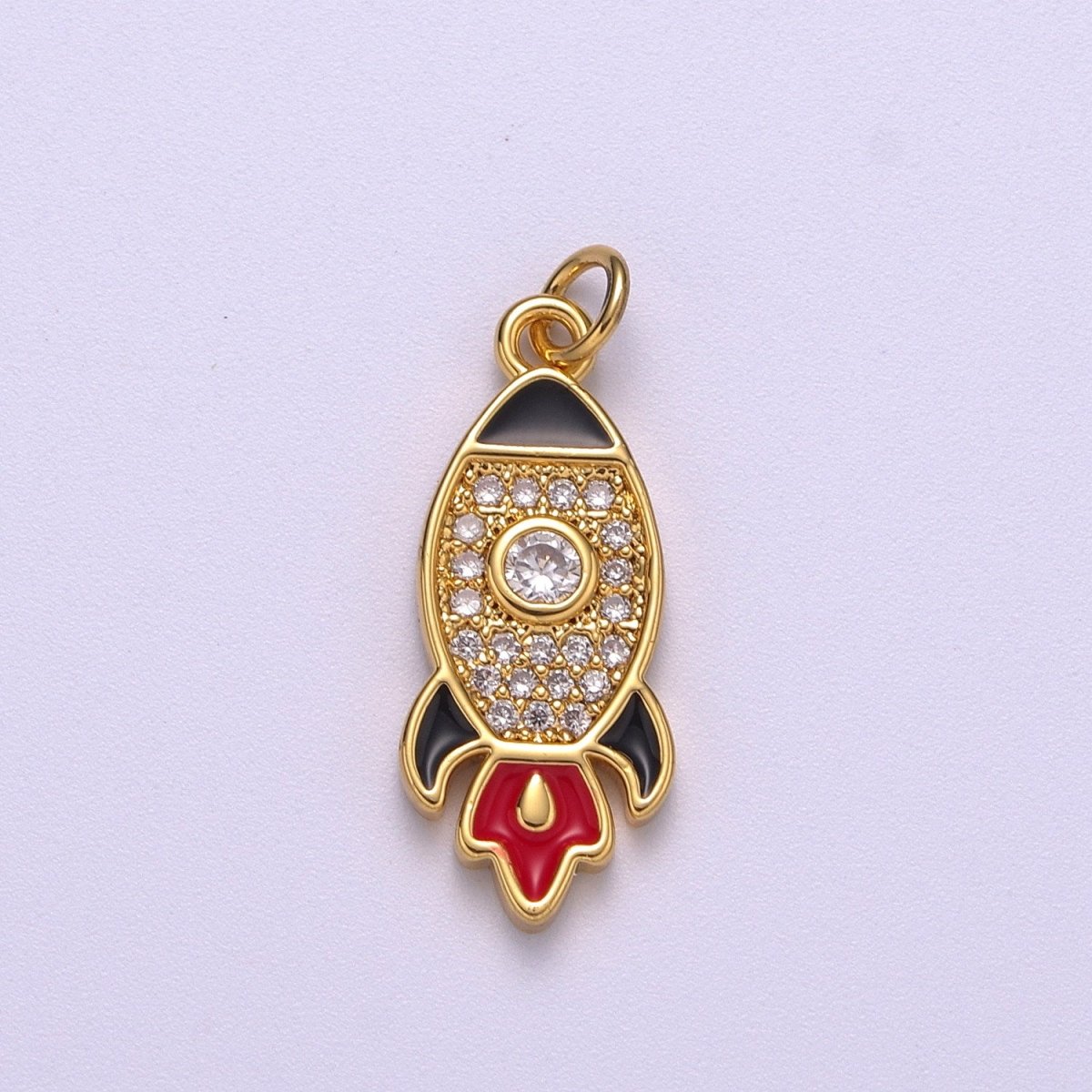 18K Gold Filled To The Moon Rocket Emoji Charm Stocks, Game Stop Stonks Funny Gift For Her, Day Trader Fintwit Woman Girl Supply M-744 - DLUXCA