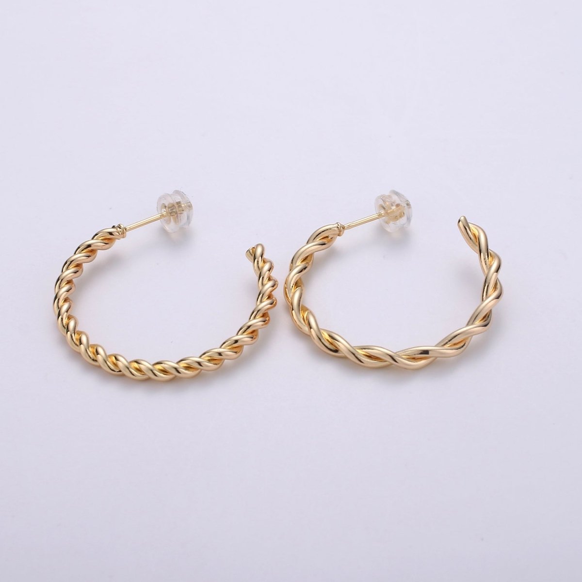 18k Gold Filled Twisted Rope Hoops,Swirl Twist Hoops, Twisted Hoops Gold, Gold Hoop Earrings, Minimalist Earrings, Boho Hoop Earrings Gift Q-092 - Q-094
