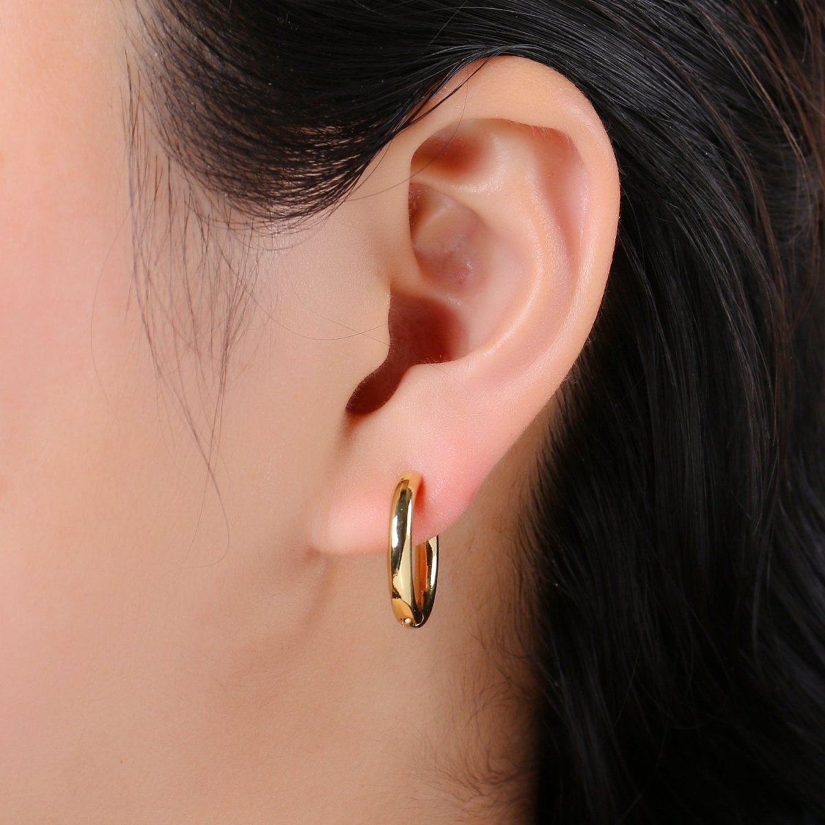 18mm / 20mm 14K Gold Filled Gold Earrings for DIY Earring Craft Supply Jewelry Making Q-404 Q-407