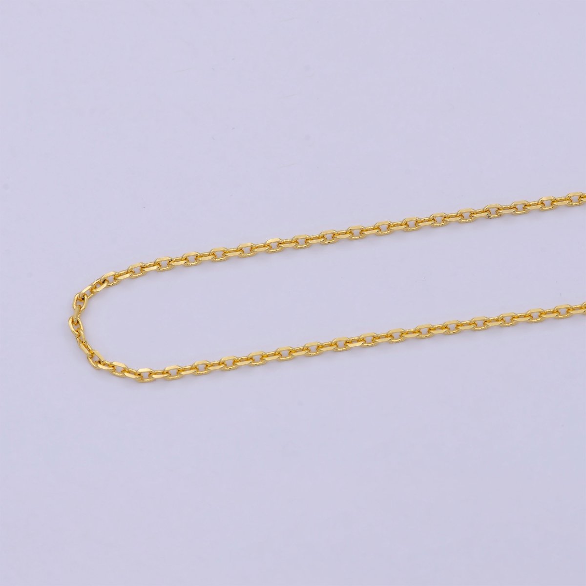 19.7'' Ready to Use 24K Gold Filled Thin Cable Necklace Chain, Layering Cable Chain Dainty Necklace, For Pendant Charm Necklace Making WA-743 - DLUXCA