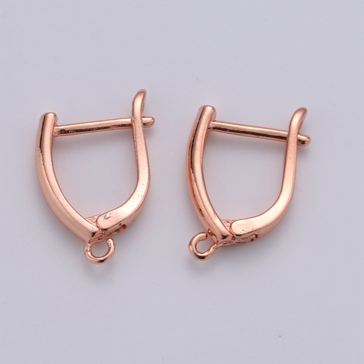 19x13mm 1 pair Gold Huggie Earring one touch w/ open link 14K gold Filled Earring Nickel and Lead free, Lever back earring making Supply K-681 K-683