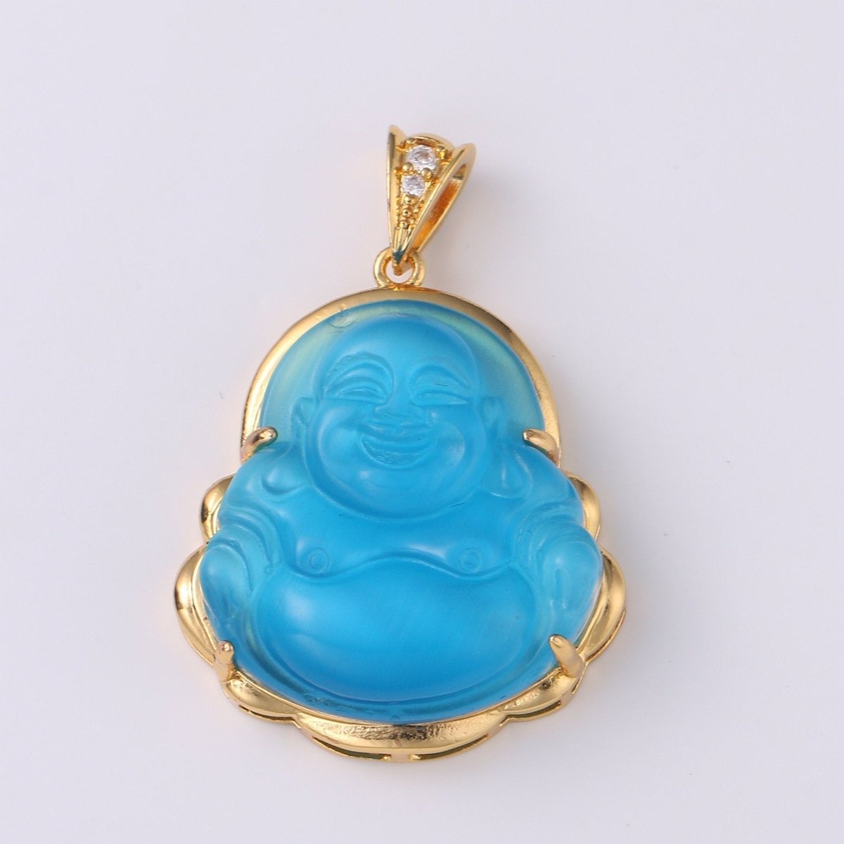 1pc 24k Gold Filled Buddha Pendant Natural Wisdom Meaning Gold Buddha Necklace Charm Laughing Buddha Buddhism Religious Jewelry Making AH-247~AH257, AH-327, AH-328