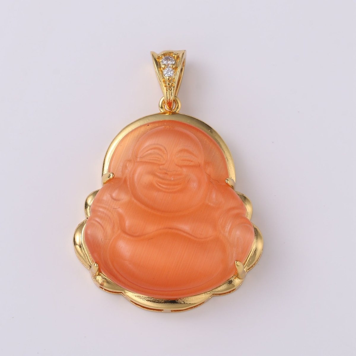 1pc 24k Gold Filled Buddha Pendant Natural Wisdom Meaning Gold Buddha Necklace Charm Laughing Buddha Buddhism Religious Jewelry Making AH-247~AH257, AH-327, AH-328