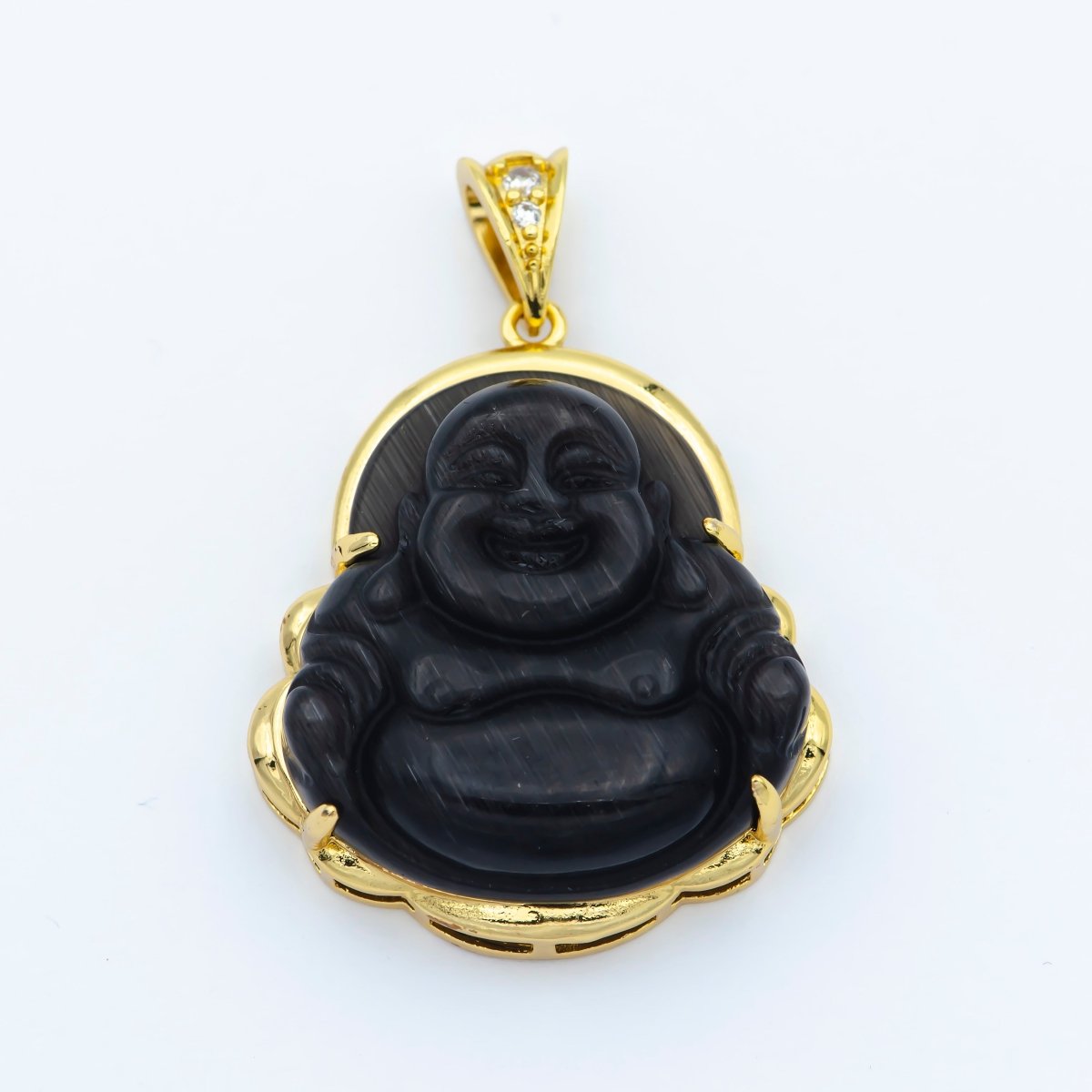 1pc 24k Gold Filled Buddha Pendant Natural Wisdom Meaning Gold Buddha Necklace Charm Laughing Buddha Buddhism Religious Jewelry Making AH-247~AH257, AH-327, AH-328
