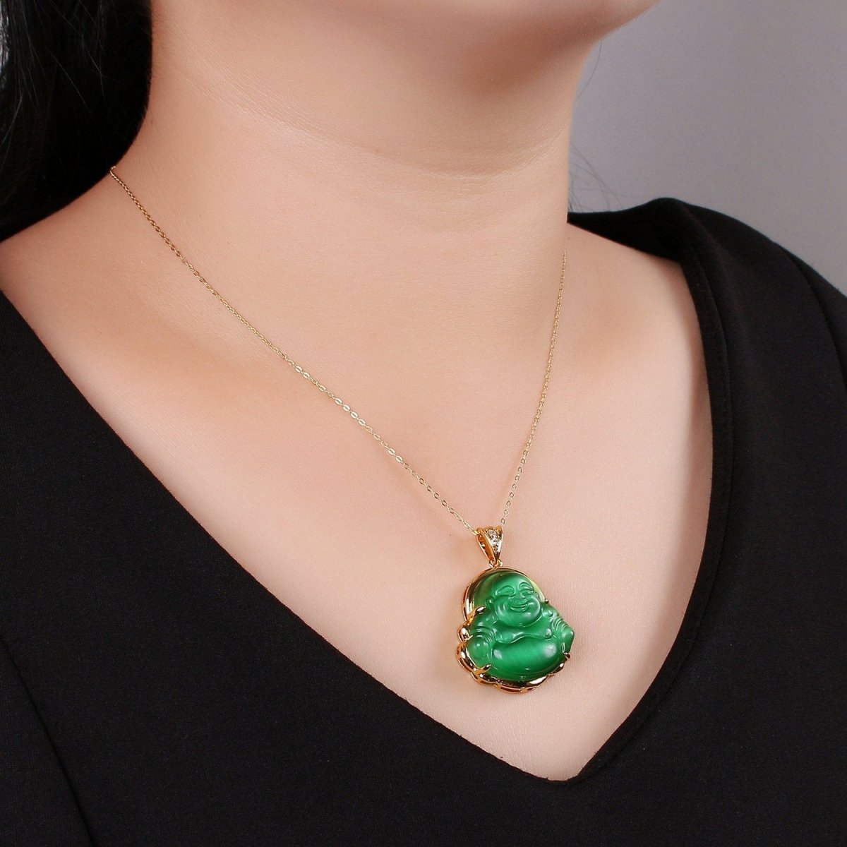 1pc 24k Gold Filled Buddha Pendant Natural Wisdom Meaning Gold Buddha Necklace Charm Laughing Buddha Buddhism Religious Jewelry Making AH-247~AH257, AH-327, AH-328