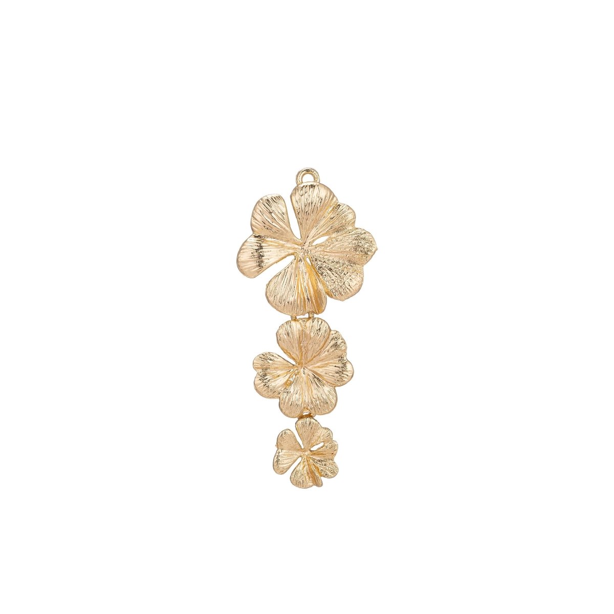 1pc Gold Filled Flowers Necklace Pendant Charm Bead Bails Findings for Jewelry Making Dangle Necklace Pendant E-464 - DLUXCA
