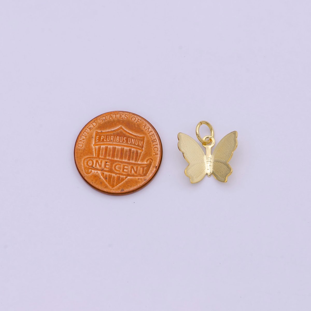 1pc Golden Small Flying Butterfly Pendant Cooper Gold Filled Jewelry Bracelet Earring Necklace Making Connector Bead Charm C-232 D807