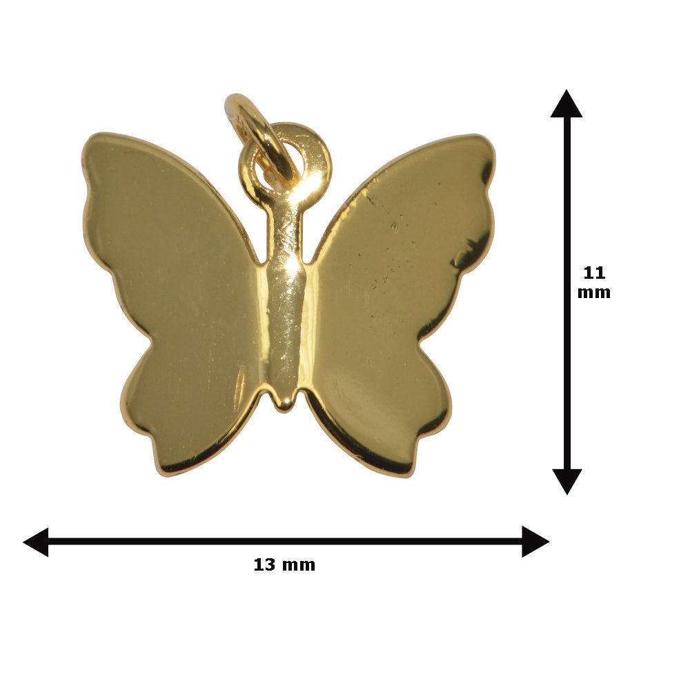1pc Golden Small Flying Butterfly Pendant Cooper Gold Filled Jewelry Bracelet Earring Necklace Making Connector Bead Charm C-232 D807