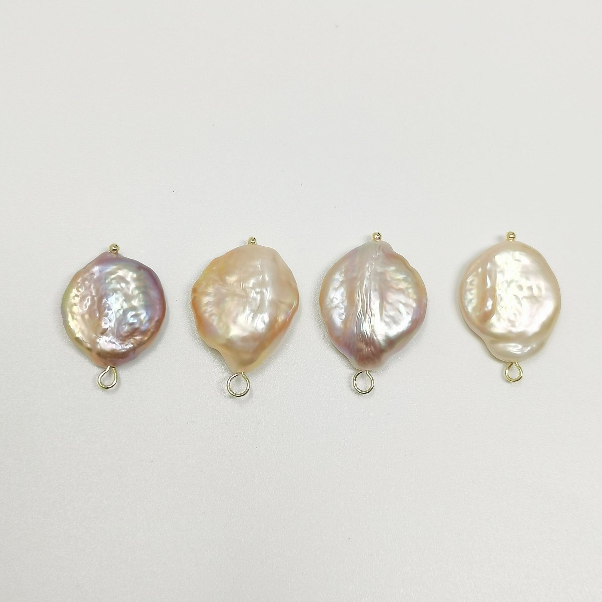 1pc Keishi Pearl Freeform Baroque pearl charms, Fresh water Pearl charms, Round Nugget pearl charm Bracelet Necklace Earring Charm - DLUXCA