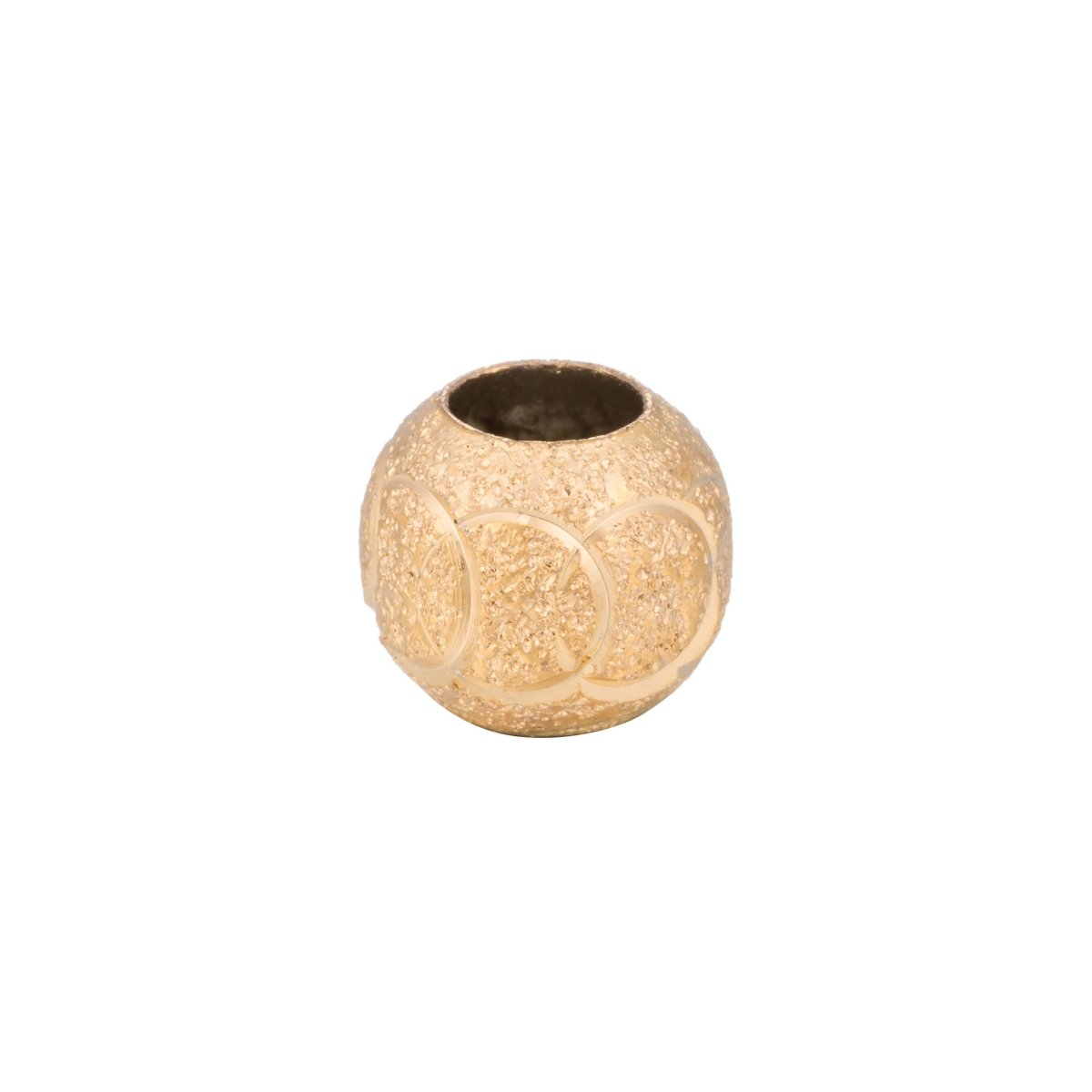 1pc Large Hole Beads Gold Filled Spacer, Circle, Round, Rustic Bracelet Charm Bead Finding Connector Pendant For Jewelry Making B-126