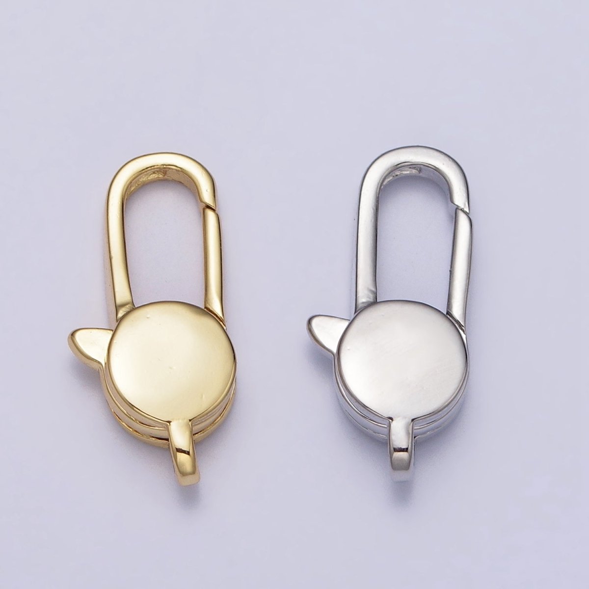 1pc Wholesale Lobster Clasp 24k Gold , Oval Lobster Claw  for Jewelry Making, Size 19.3x8.9 mm Z-147 Z-148