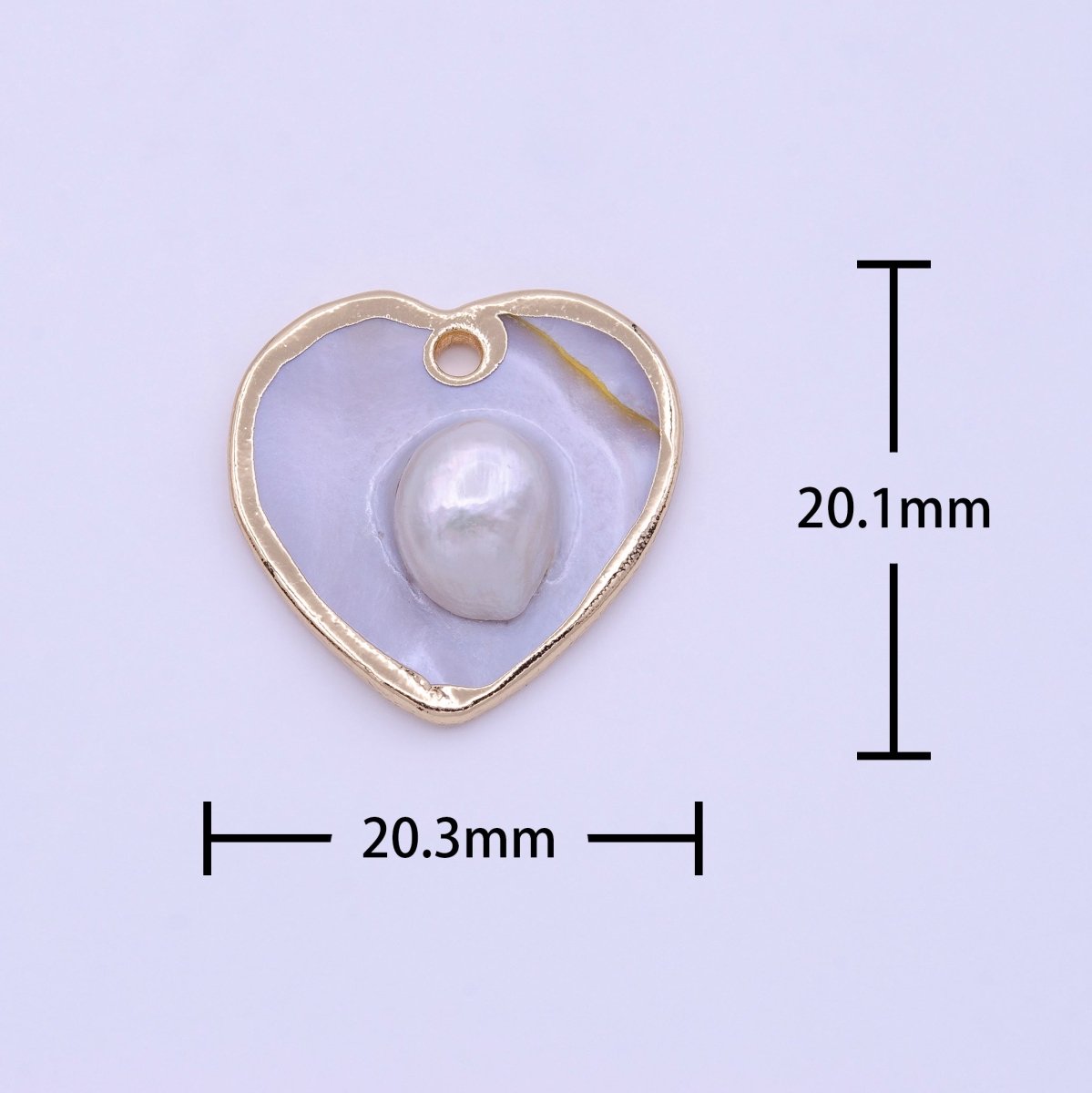 1pc Wholesale Natural Mother of Pearl Charm Abstract Heart Shape Aprox 20mm, Gold / Silver Frame Charm P-1835 P-1836