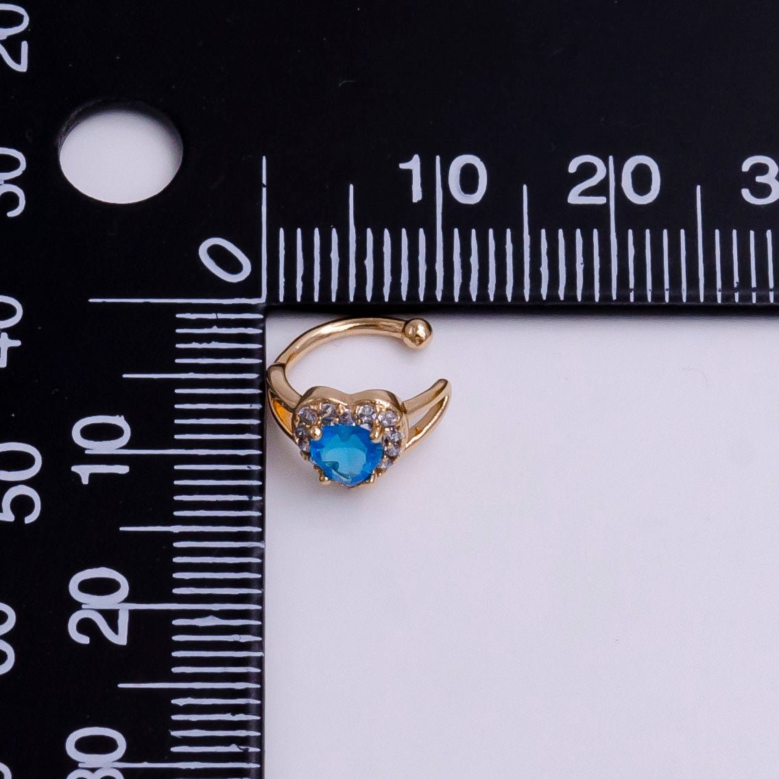 1x Blue Green Ear Cuffs for Non Pierced Ears Micro Pave Crystal Gold Clip on Conch Cuff Earrings for Women Girls, AI-062 AI-063.