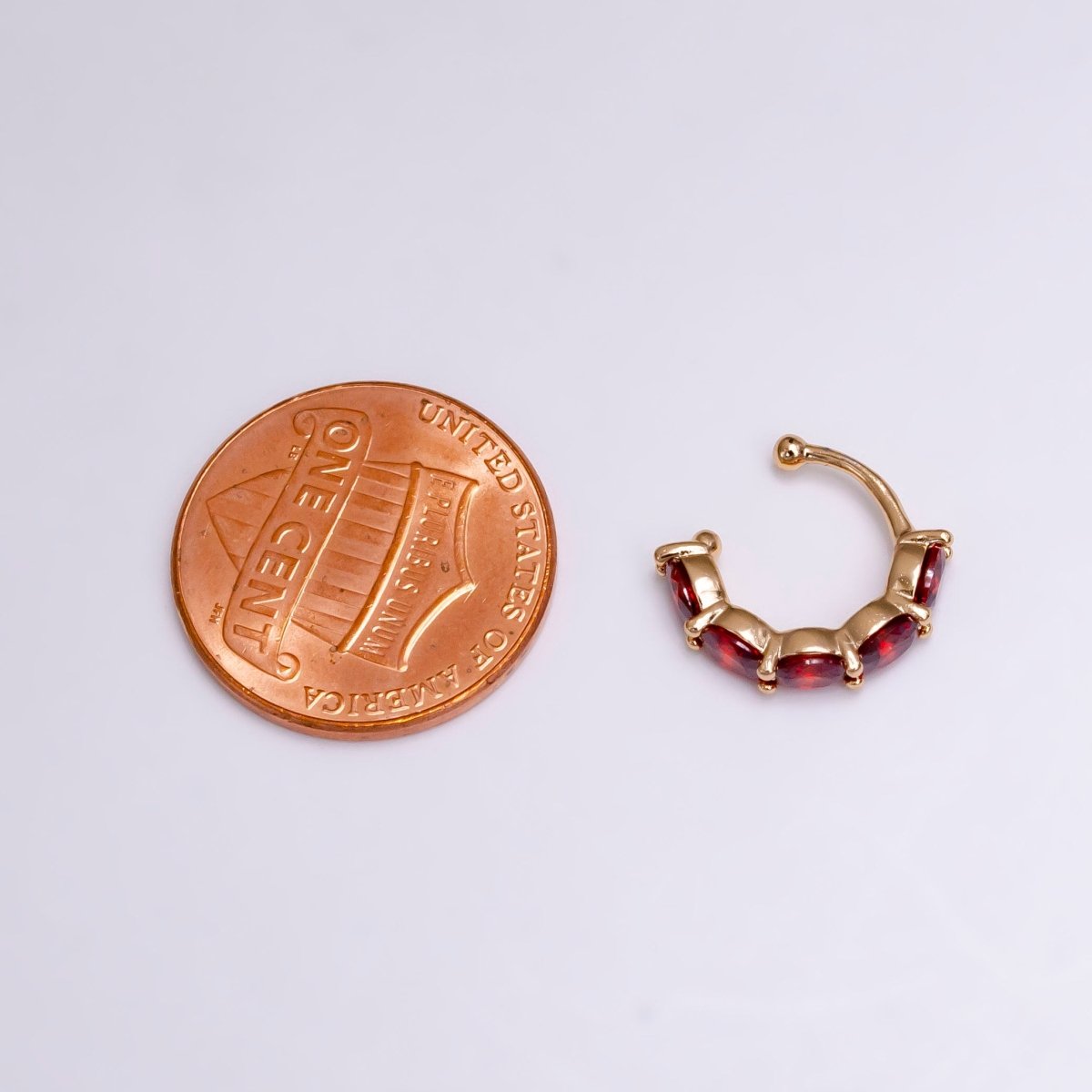 1x Ear cuff no piercing Gold with 8 Different Color cz, ear cuff, minimalist jewelry conch cuff AI-001~AI-008