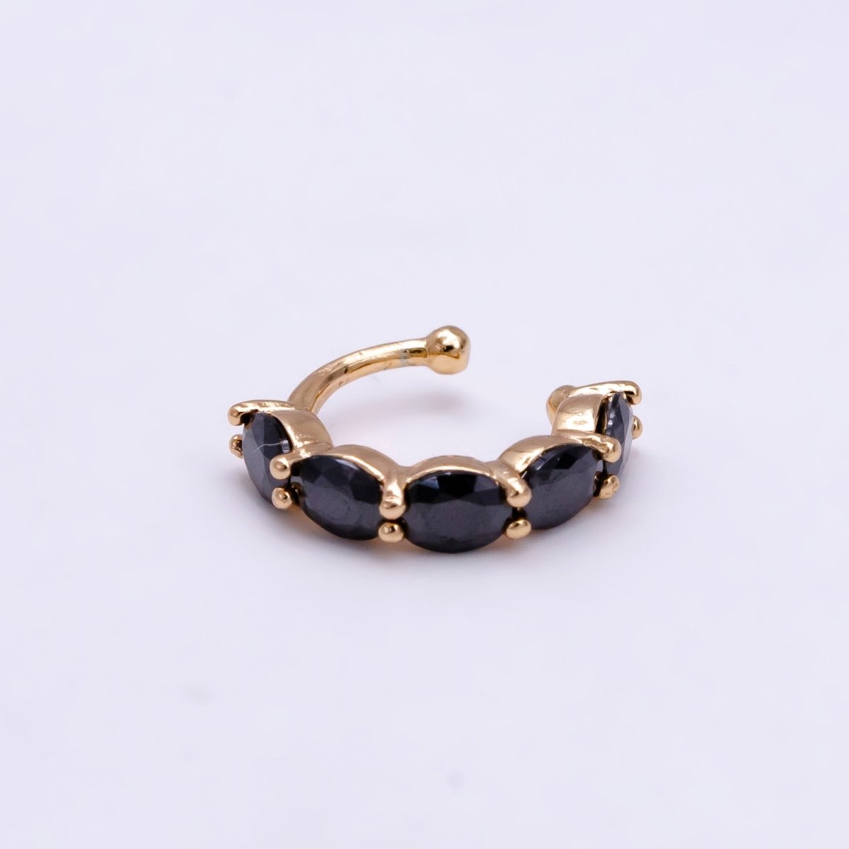 1x Ear cuff no piercing Gold with 8 Different Color cz, ear cuff, minimalist jewelry conch cuff AI-001~AI-008