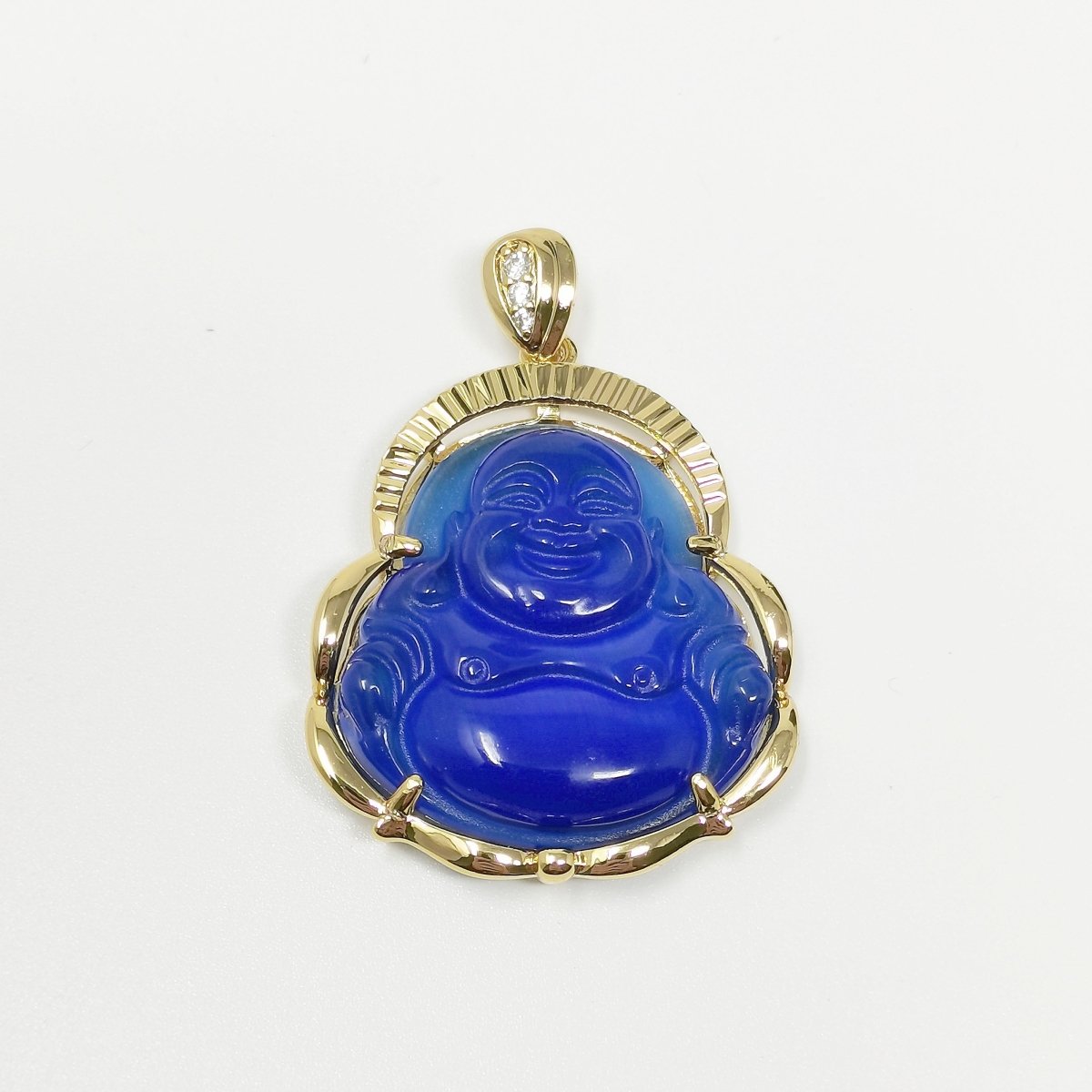 1x Gold Laughing Buddha Pendant Crystal Quartz Thai Buddha Charm Necklace in 14k Gold Filled Pendant for Statement Necklace AH-291~AH-298, AH-313~AH-318