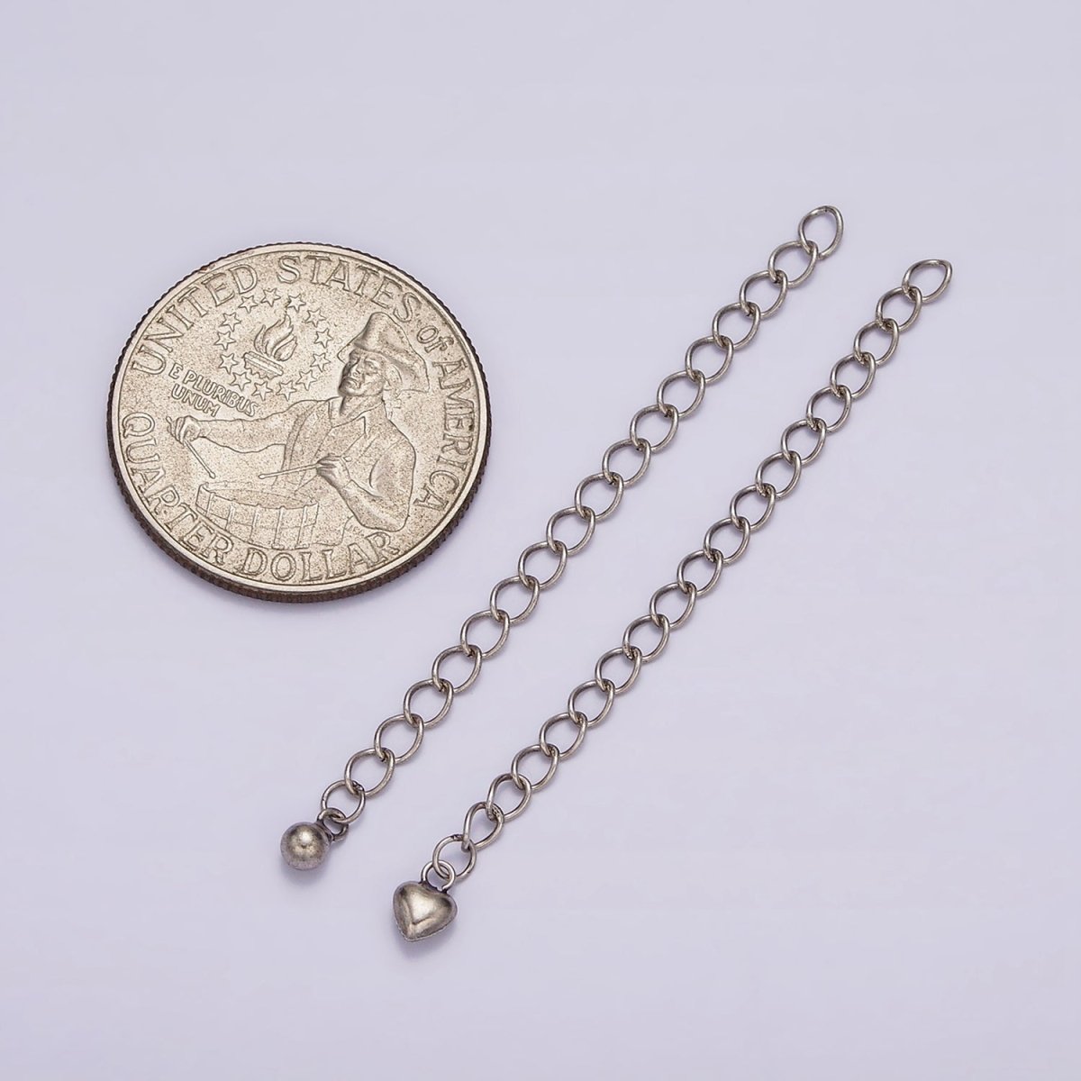 1x Sterling Silver Chain Extender 925 Sterling Silver Supply | Oxidized Silver Antique Looking Chain SL-303 SL-340