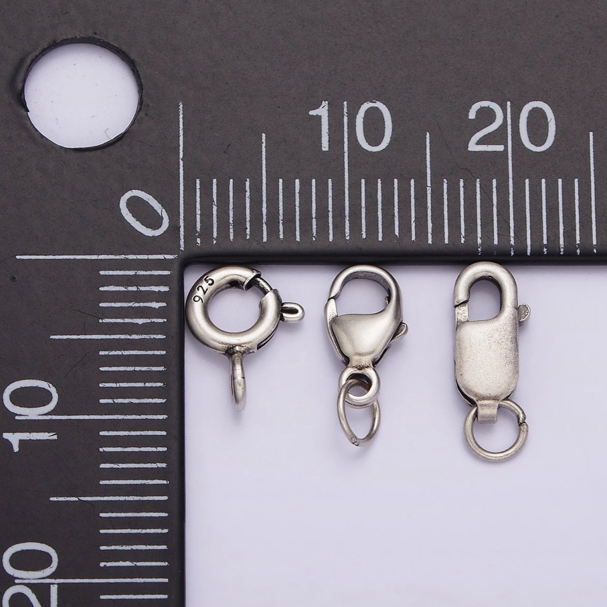 1x Sterling Silver Clasp 925 Sterling Silver Lobster Clasp End Clasp Supply for Jewelry Making Oxidized Silver Antique Looking Clasp SL-295 SL-296 SL-297