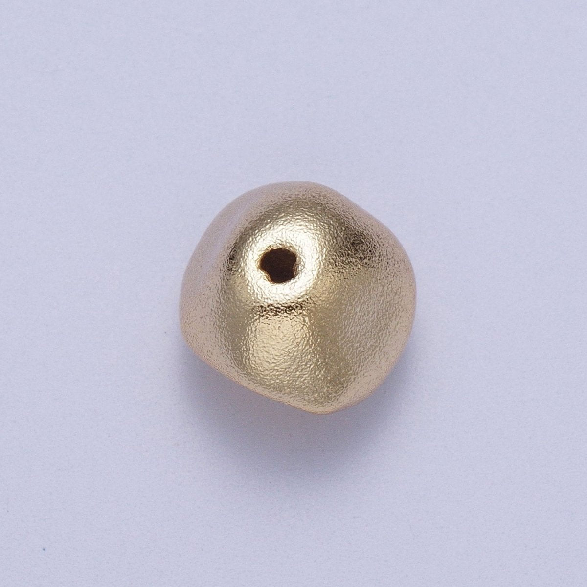 20 Pieces 10mm Abstract Round Gold Matte Geometric Bead | B-450