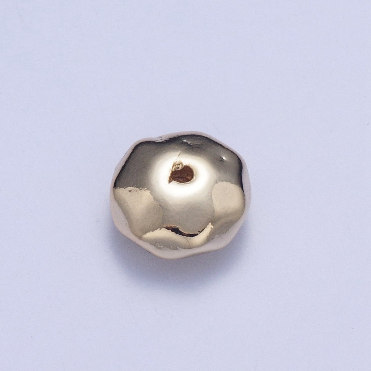 20 Pieces Pack 8mm Round Dented Geometric Spacer Bead Jewelry Making in Gold & Silver | W-930 W-931
