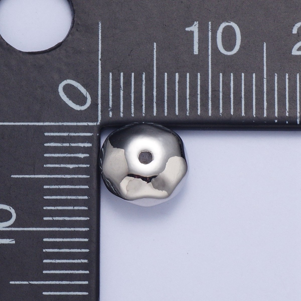 20 Pieces Pack 8mm Round Dented Geometric Spacer Bead Jewelry Making in Gold & Silver | W-930 W-931