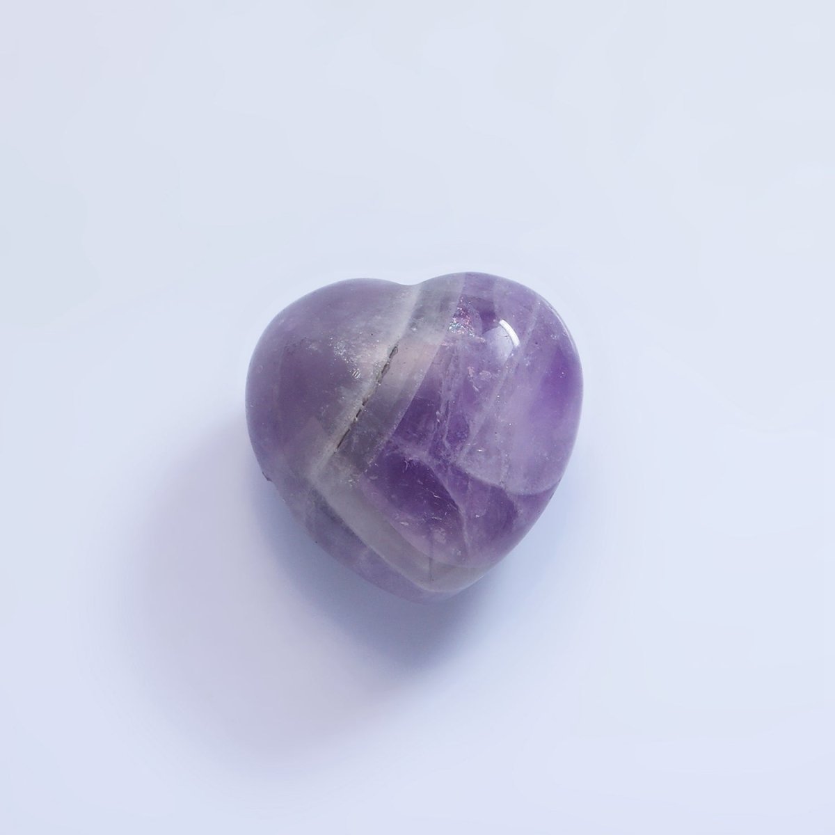 20mm Natural Gemstone Heart Charm Puffy Heart Natural Stone | B886 - B892
