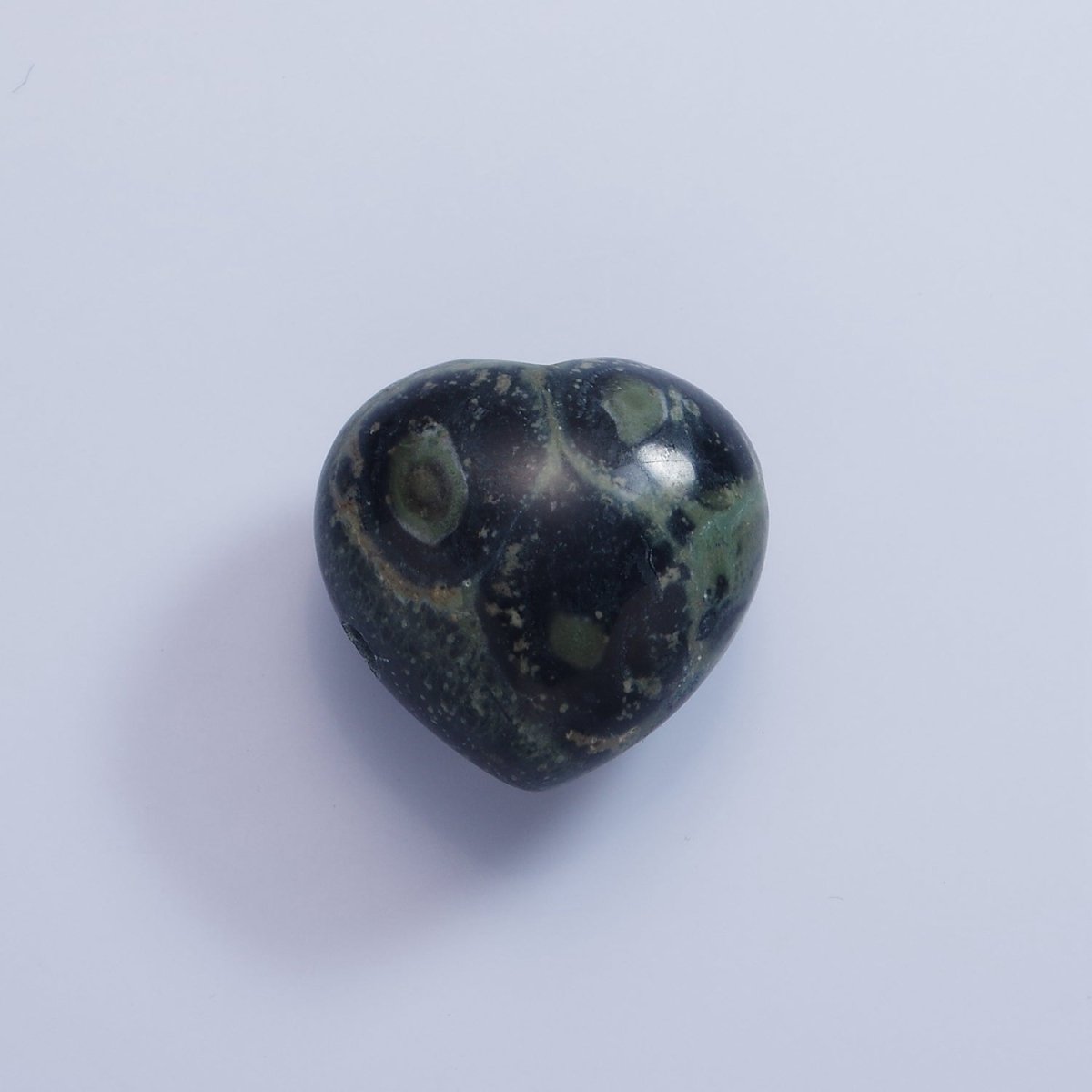 20mm Natural Gemstone Heart Charm Puffy Heart Natural Stone | B886 - B892