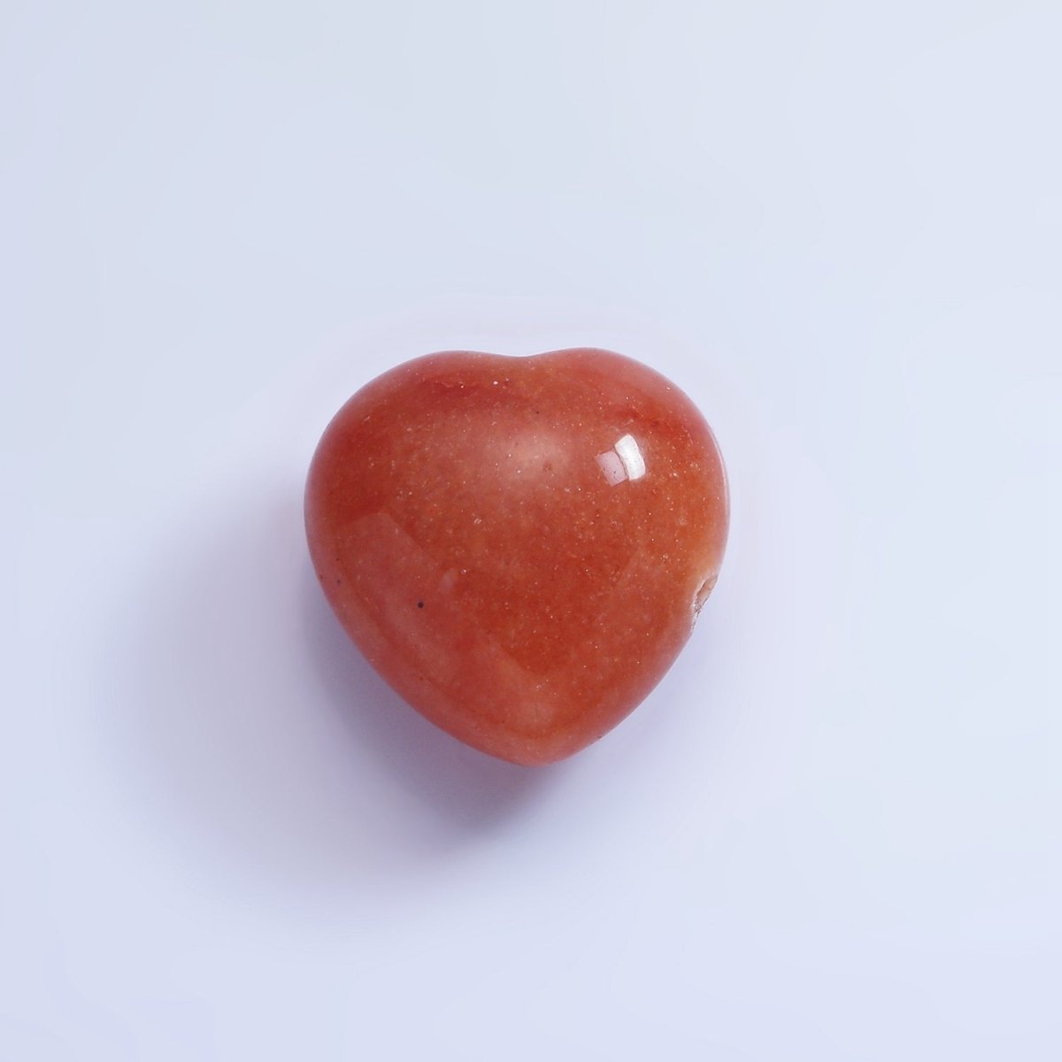 20mm Natural Gemstone Heart Charm Puffy Heart Natural Stone | B886 - B892