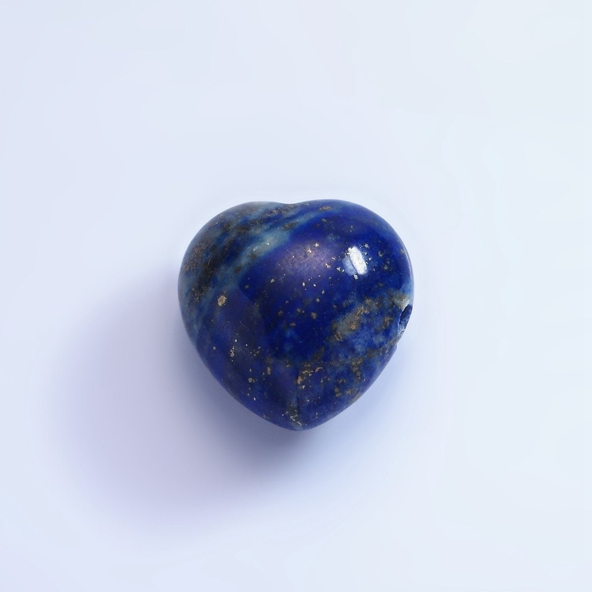 20mm Natural Gemstone Heart Charm Puffy Heart Natural Stone | B886 - B892