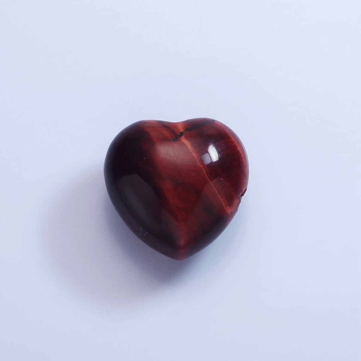 20mm Natural Gemstone Heart Charm Puffy Heart Natural Stone | B886 - B892