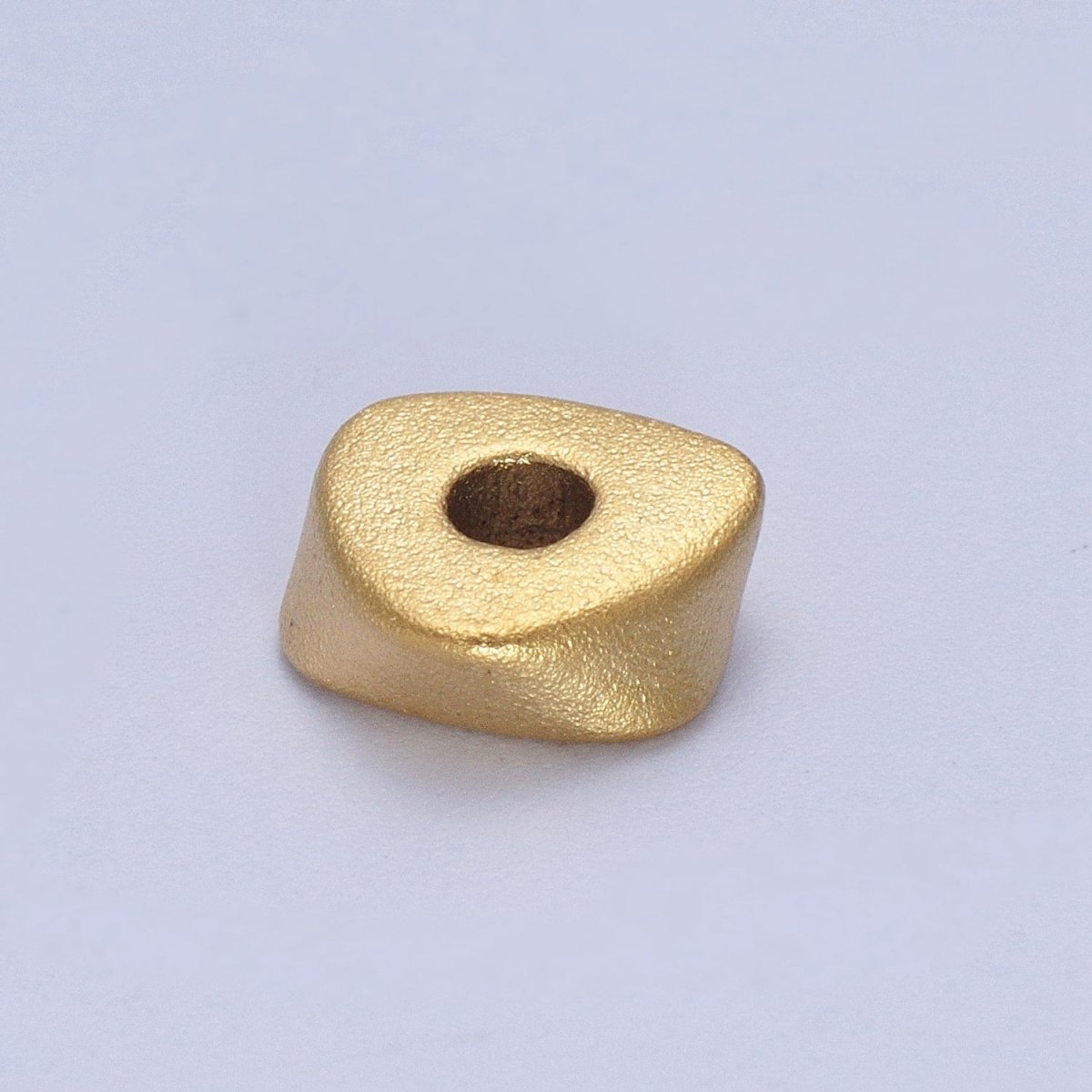 20pcs 24K Gold Filled 20 Pieces 7.8mm Geometric Triangle Matte Bead in Gold & Silver | K-303 K-304