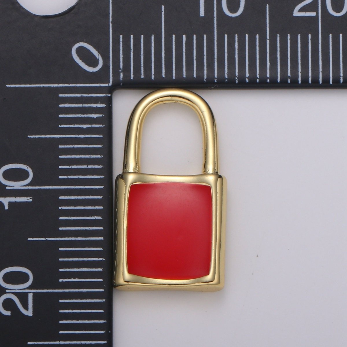 20x10.5mm 14K Gold Filled Padlock Pendants , Enamel Padlock Pendants , Padlock Necklace Charm, DIY Jewelry Supply Bracelet Necklace Findings K-089 - K-091