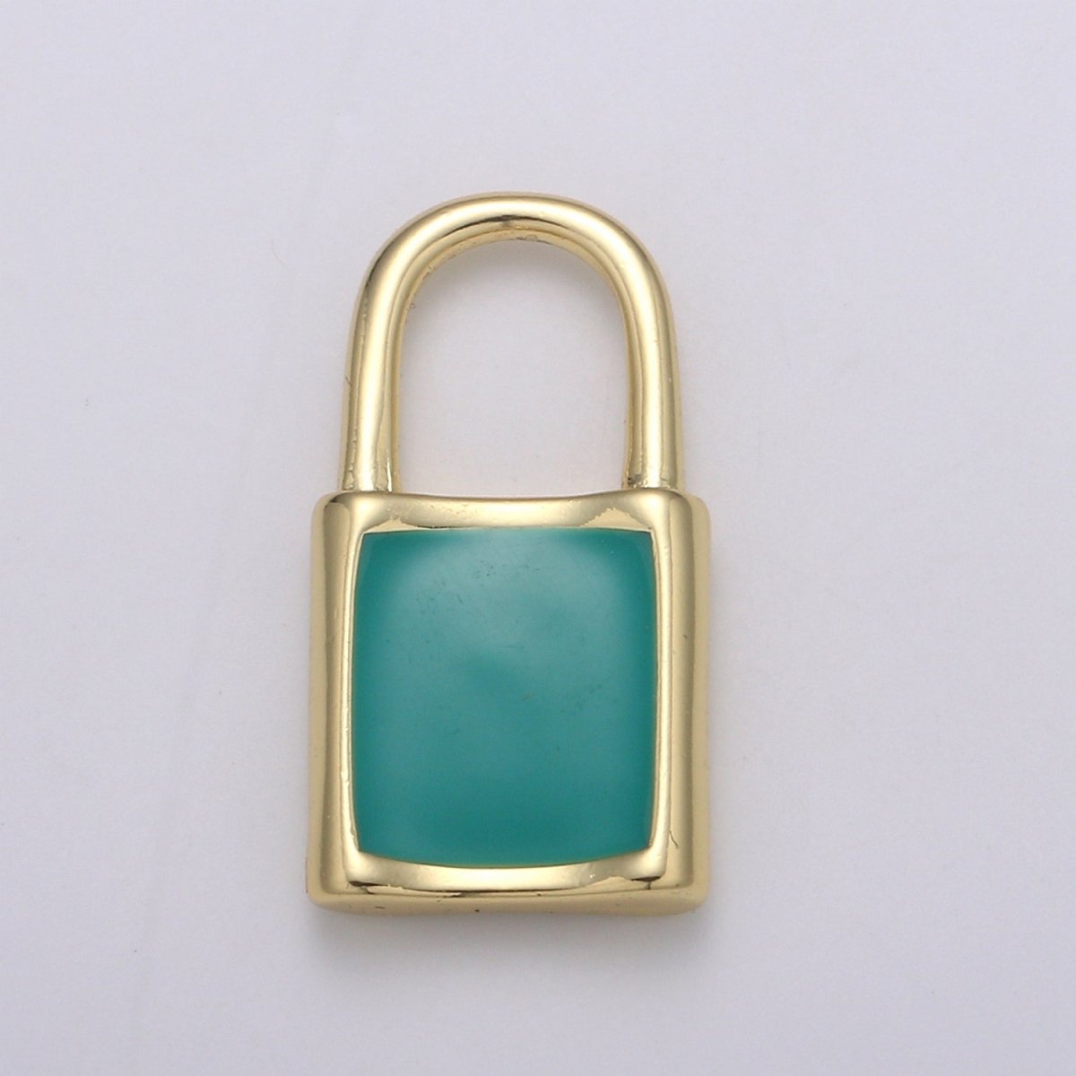 20x10.5mm 14K Gold Filled Padlock Pendants , Enamel Padlock Pendants , Padlock Necklace Charm, DIY Jewelry Supply Bracelet Necklace Findings K-089 - K-091
