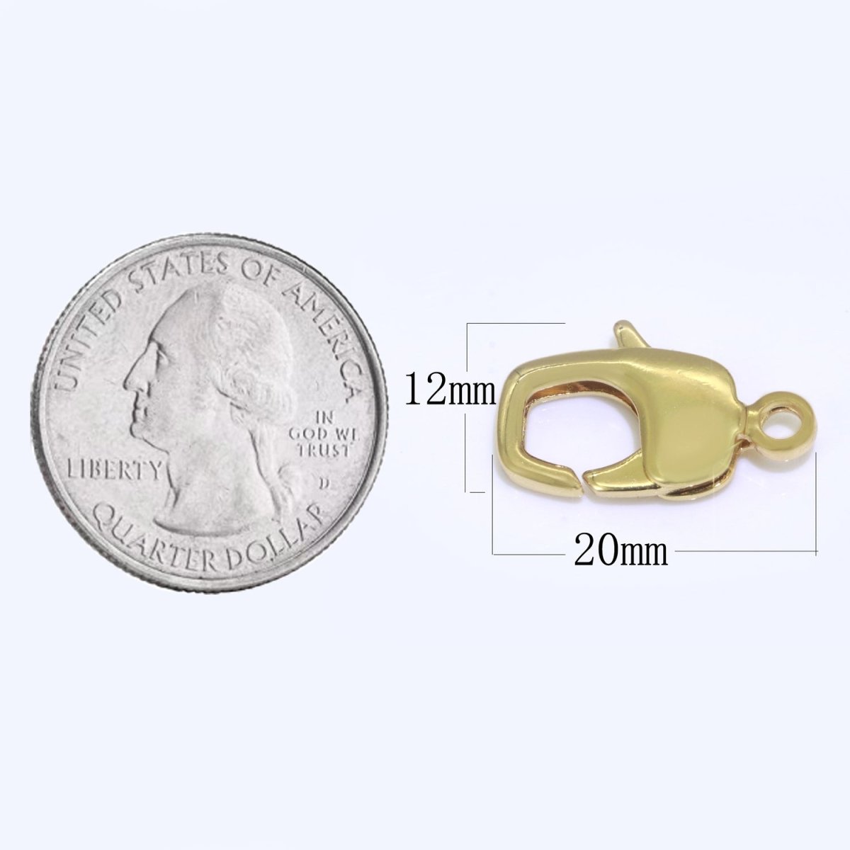 20x12mm Lobster Clasp in Gold Filled / Silver For Necklace Bracelet Anklet Jewelry Making L-502 L-503