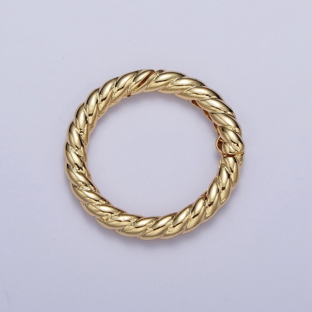 22.3mm Gold / Silver Braided Twist Spring Gate Ring Supply | K-128 K-240