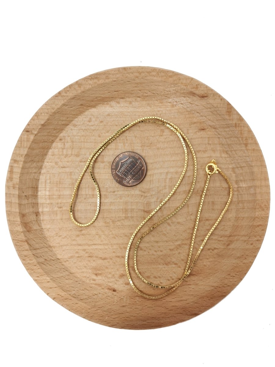 23.6'' ready to wear 24k Gold Filled Square Box Chain Necklace, Layering Dainty Box Chain For Jewelry Making with Pendant Charm Supplies | CN-594  Clearance Pricing