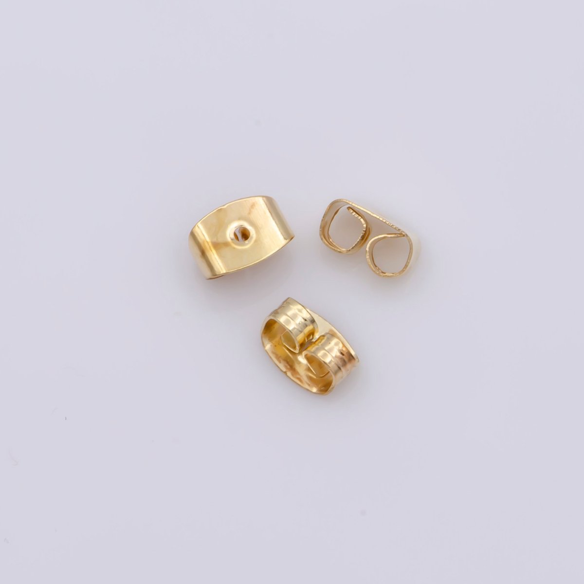 24 Pcs 18k Shiny Gold Earring Backs, Earring Stoppers, Butterfly Earring Backs, Clutch Earring Backs, Jewelry Findings K-920 - DLUXCA