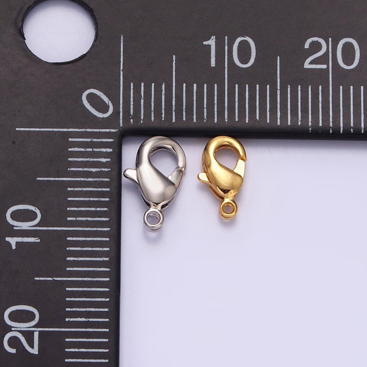 24k, 14k, White Gold Filled 8mm, 9.5mm Lobster Claw Clasps Closure Jewelry Making Supply in Gold & Silver | Z-413 - Z-418