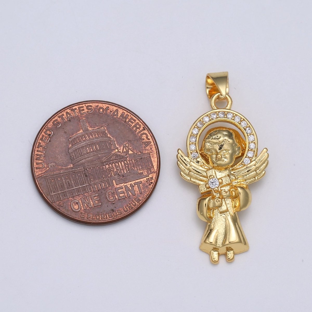 24K Baby Angel Gold Filled Pendants - J-280 - DLUXCA
