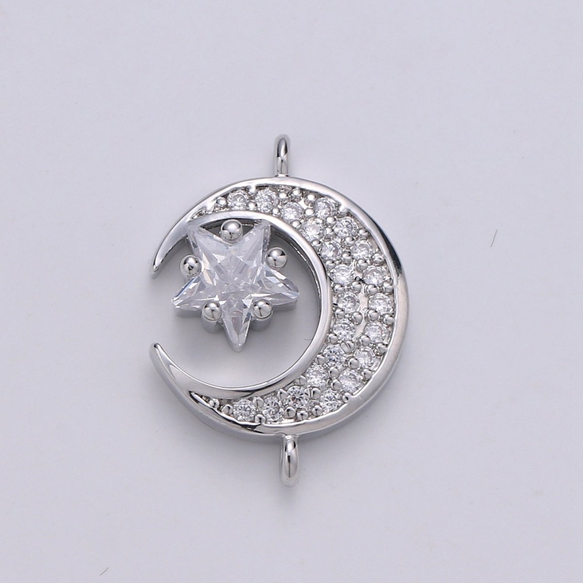 24K Dainty Gold Filled Celestial Moon and Star Connectors F-525 F-526