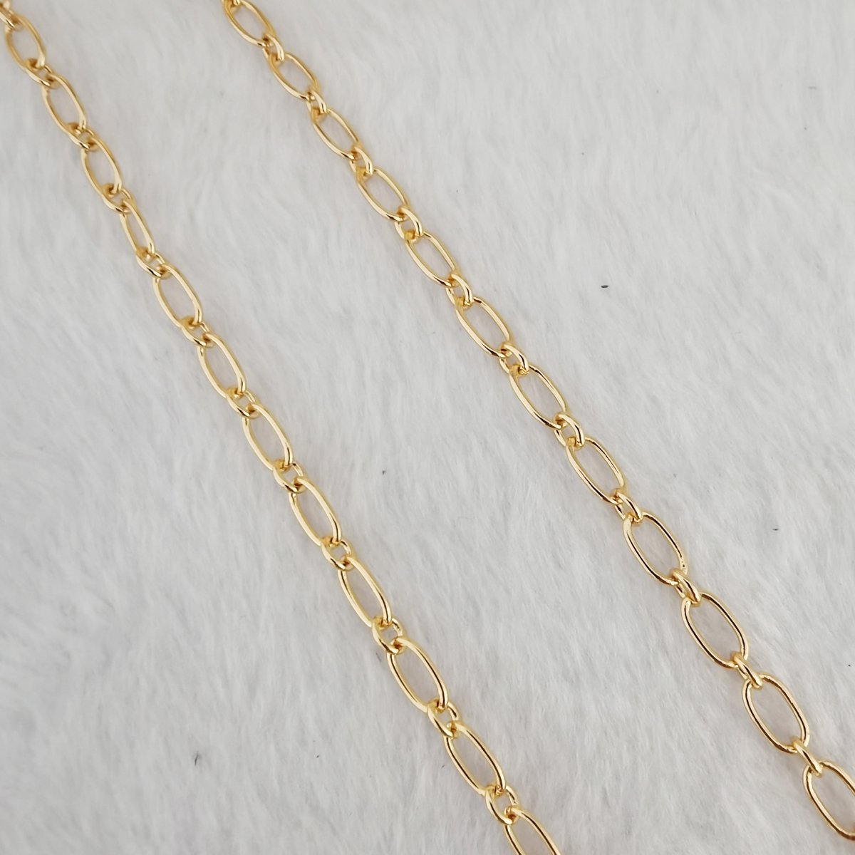 OS 24K Gold, 18K Gold, White Gold Filled CABLE Roll Chain For Jewelry Making, For Necklace Bracelet Anklet Supply Component | ROLL-478(XP-006), ROLL-480(XP-008), ROLL-483 (XP-011) Clearance Pricing