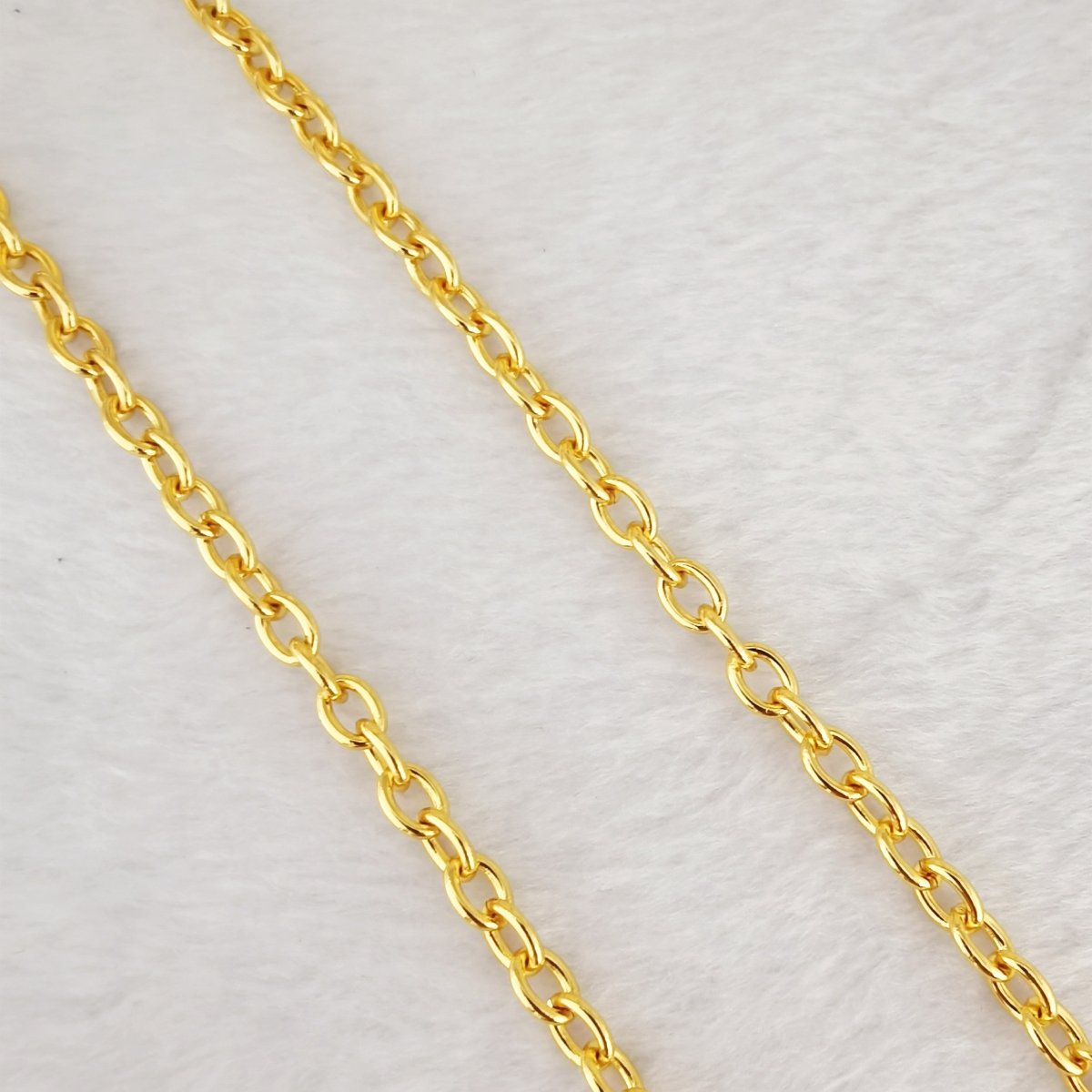 24K Gold, 18K Gold, White Gold Filled CABLE Roll Chain For Jewelry Making, Necklace Bracelet Anklet Supply Component |   ROLL-474(XP-002), ROLL-481 (XP-009), ROLL-482 (XP-010) Clearance Pricing