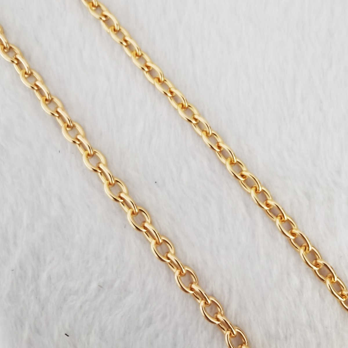 24K Gold, 18K Gold, White Gold Filled CABLE Roll Chain For Jewelry Making, Necklace Bracelet Anklet Supply Component |   ROLL-474(XP-002), ROLL-481 (XP-009), ROLL-482 (XP-010) Clearance Pricing