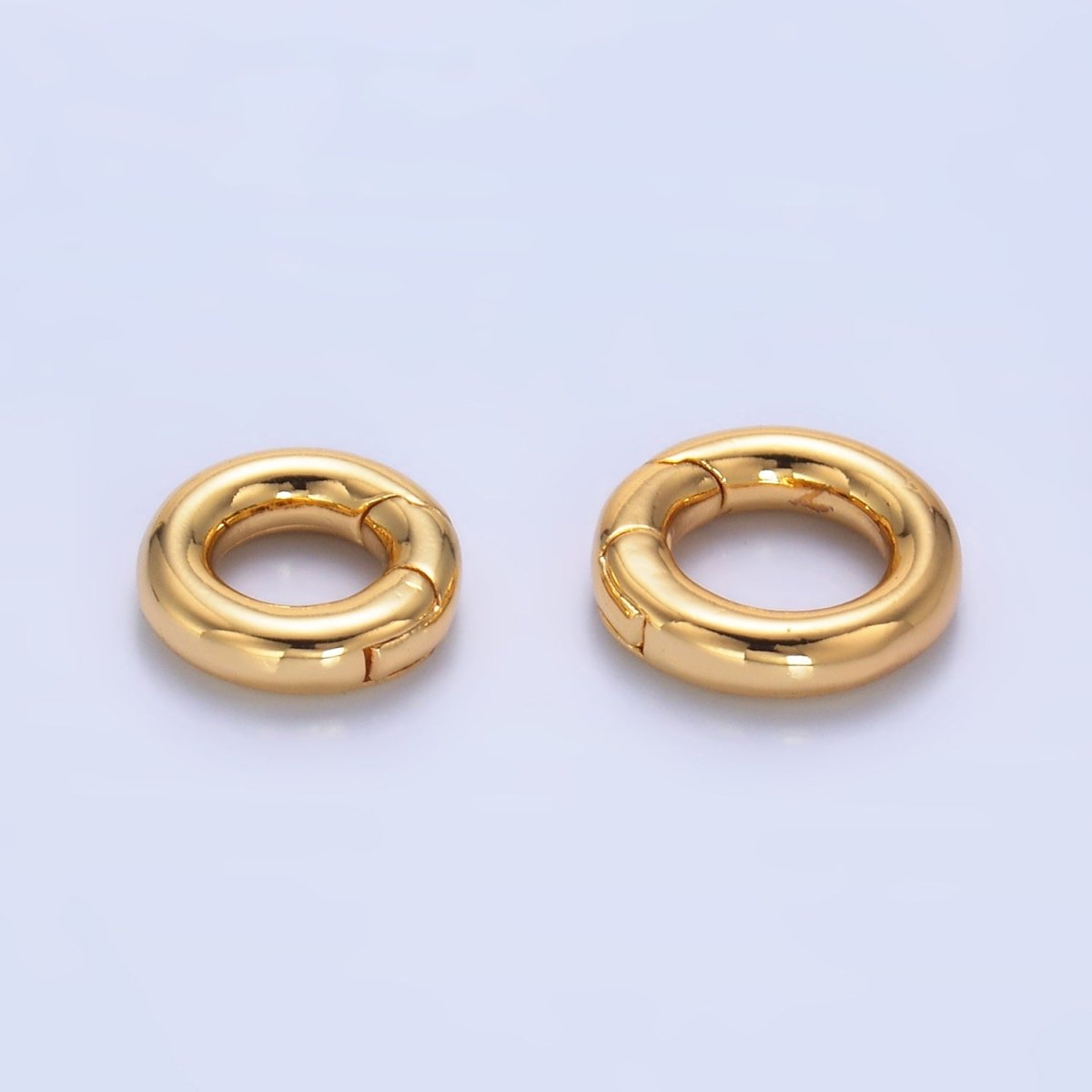 24K Gold Filled 10.5mm, 12mm Round Push Spring Gate Finding | Z1041 Z1042