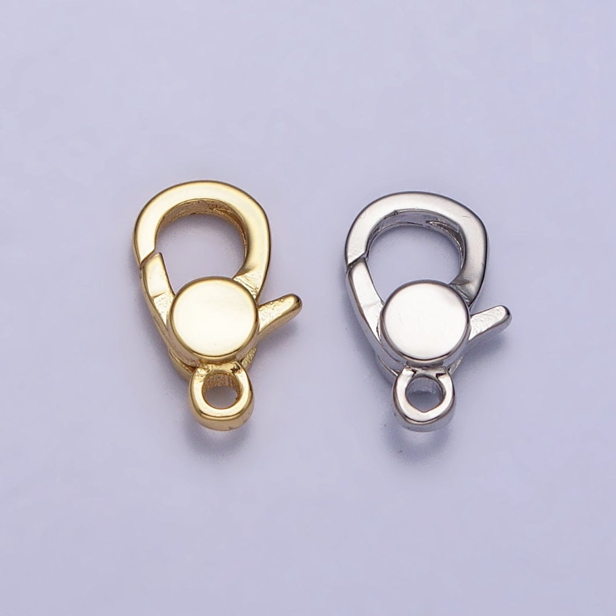 24K Gold Filled 10.8mm Oval Lobster Clasps Closure Supply in Gold & Silver | Z-141 Z-142