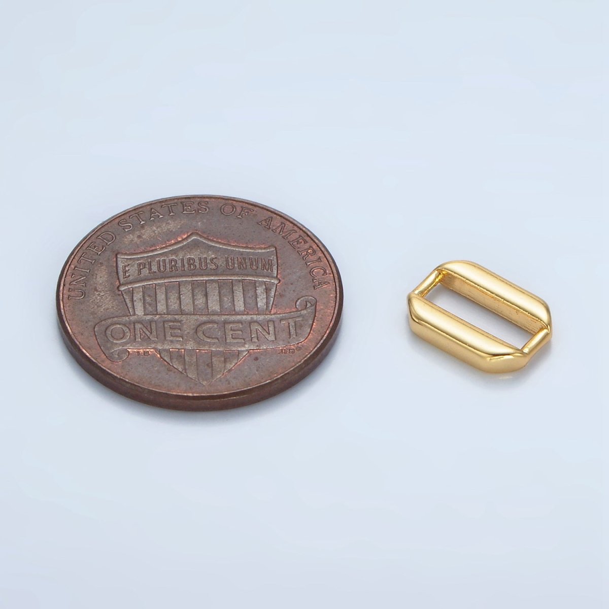 24K Gold Filled 10mm Edged Oblong Link Findings in Gold & Silver | Z860