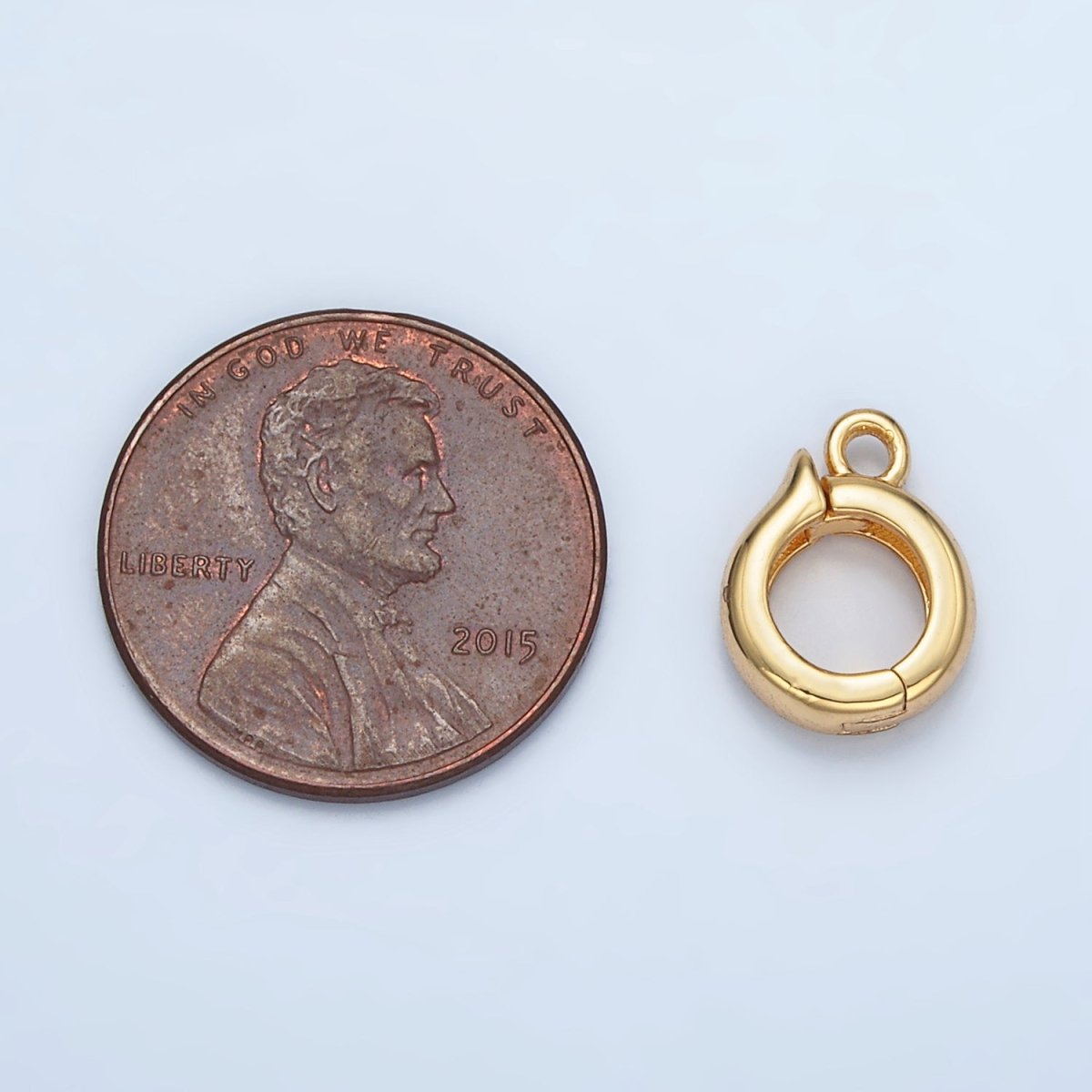 24K Gold Filled 10mm Minimalist Snap Latch Bail Findings | L635 - DLUXCA