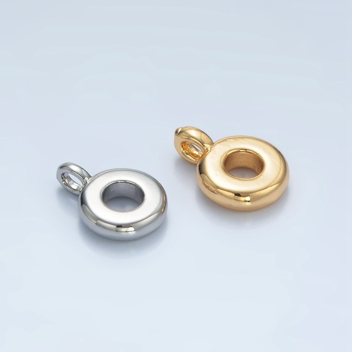 24K Gold Filled 10mm Rhondelle Bail Findings in God & Silver | Z944