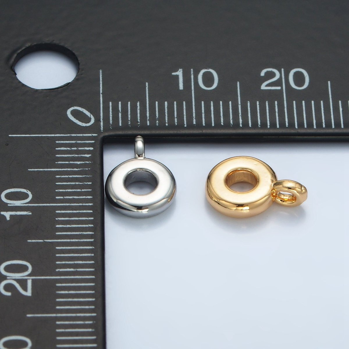 24K Gold Filled 10mm Rhondelle Bail Findings in God & Silver | Z944